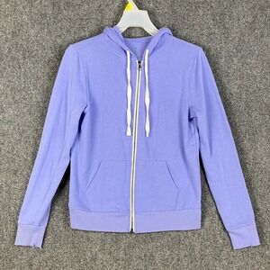 Flirtitude Hoodie Girls Medium Active Full‎ Zip Blue Drawstring Cotton Blend M
